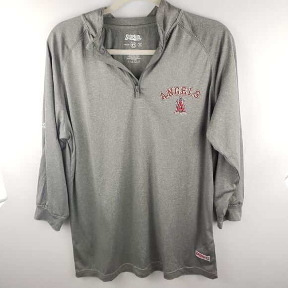 STITCHES Anaheim Angels Baseball Quarter Zip - Picture 1 of 7